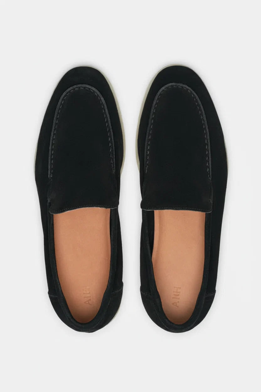 SUEDE LOAFER - BLACK