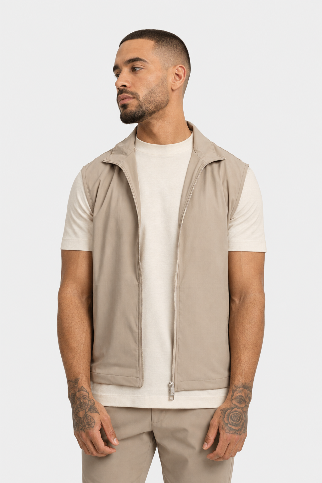 Light Beige Tech Gilet