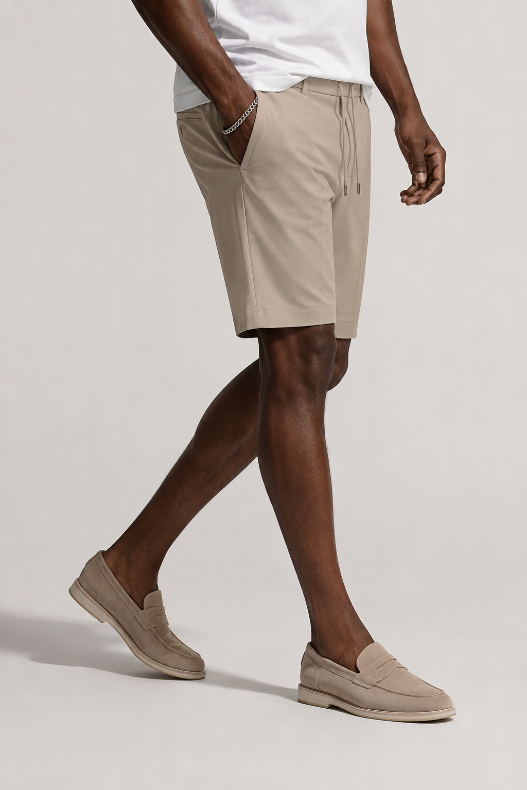 Light Beige Tech Shorts