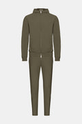 Dark Green Hooded Tech Suit