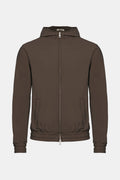 Mocha Brown Hooded Tech Vest