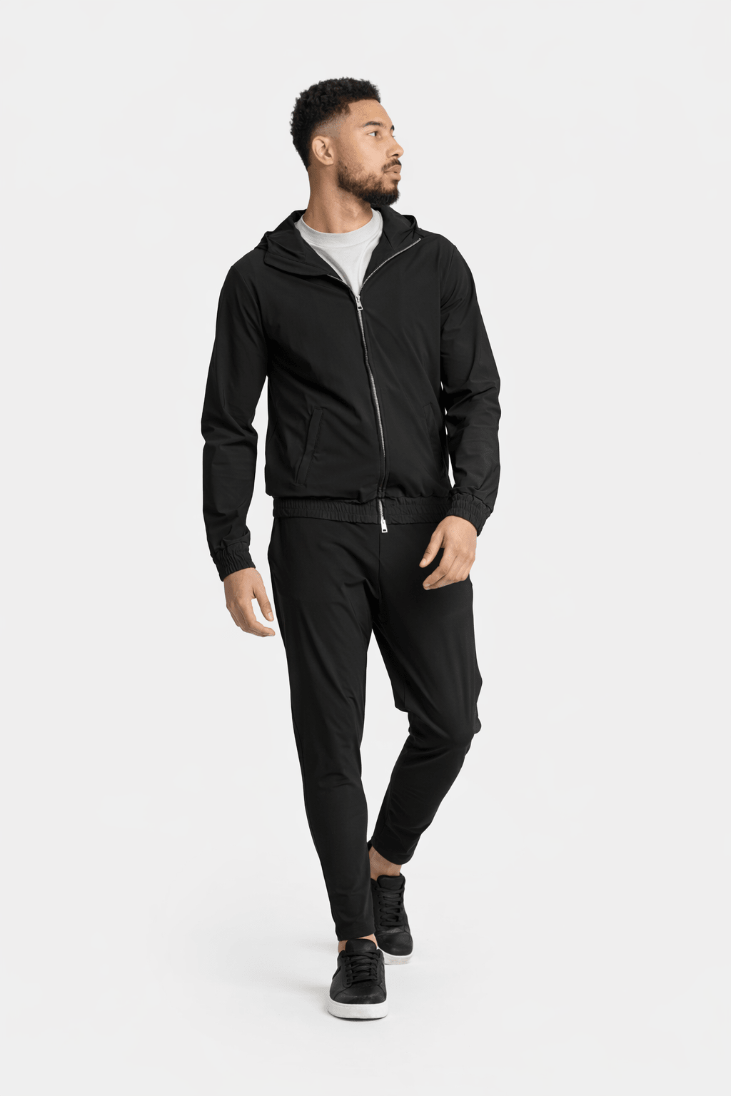 Onyx Black Hooded Tech Vest
