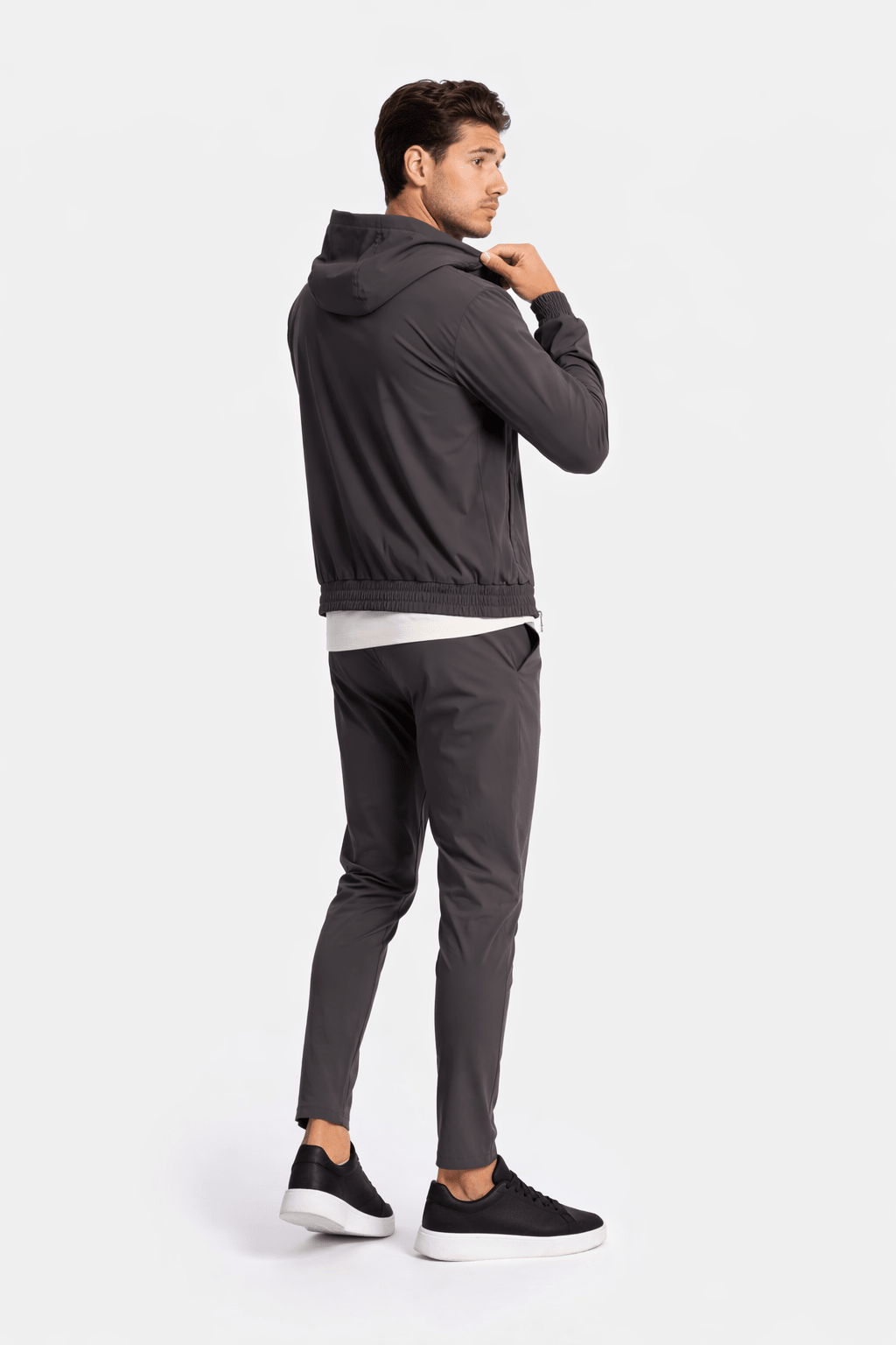 Slate Grey Hooded Tech Suit